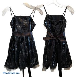 Black Sparkle and Tulle Girls Dress